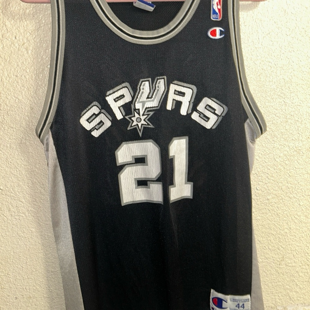 Champion Black and Gray Spurs Jersey